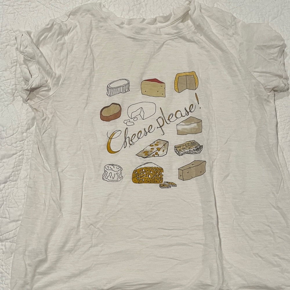 LOFT White 'Cheese Please' Graphic Tee
